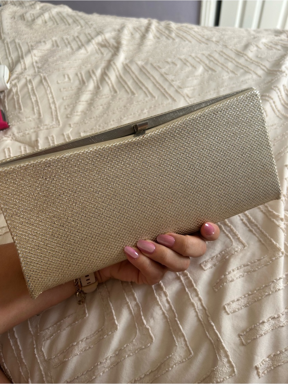 Elegant Sparkle Evening Clutch - Champagne